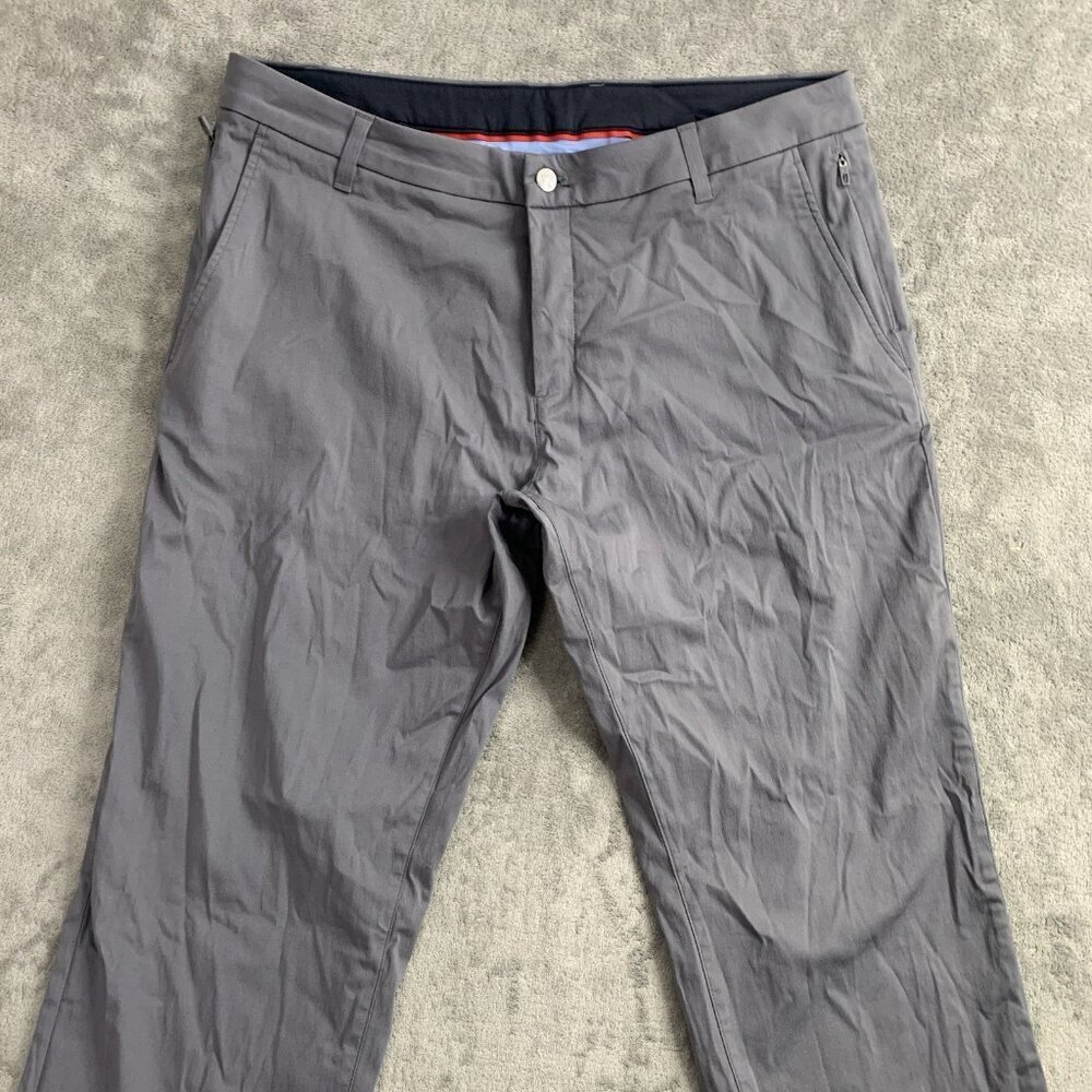 Birddogs Pants Men's 38x32 Performance Golf Chino Gray Stretch Athleisure Lined - Picture 9 of 13